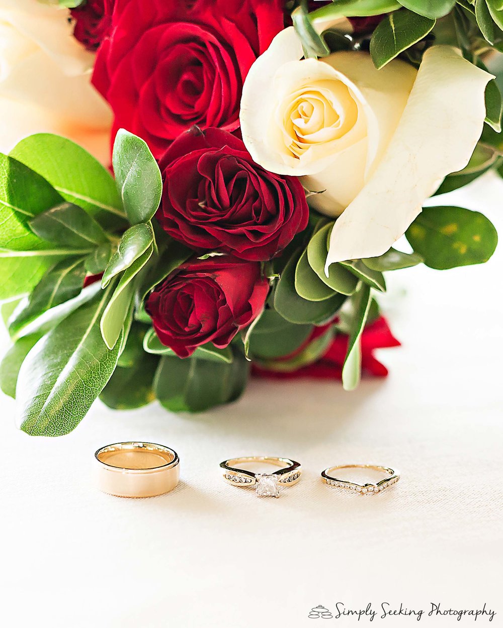 SSP spring wedding|details| florals| rings|red and charcoal wedding