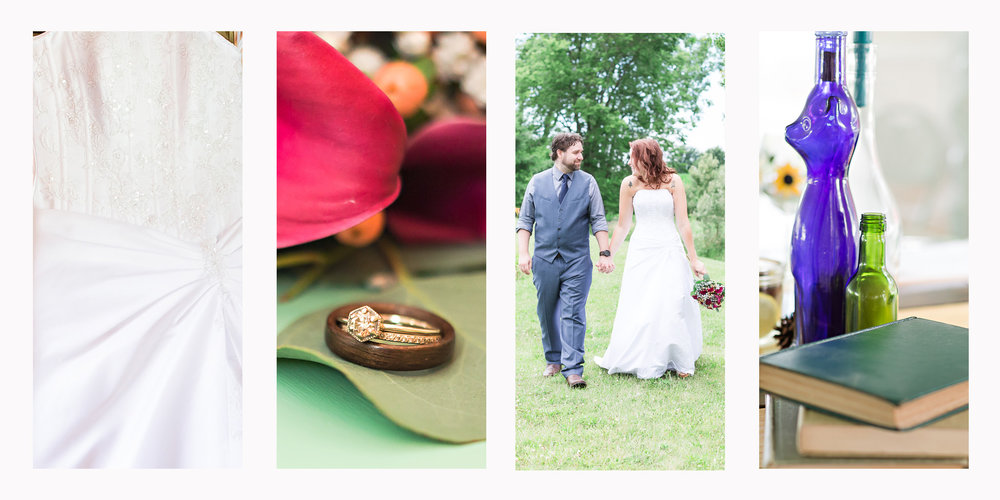 SSP summer wedding|collage| details bride and groom| backyard wedding
