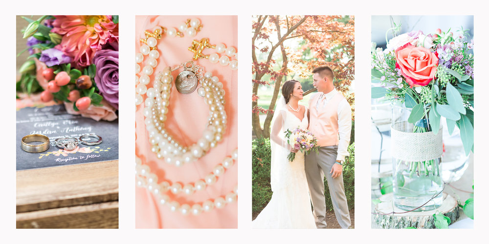 SSP Fall wedding collage| details | bride and groom