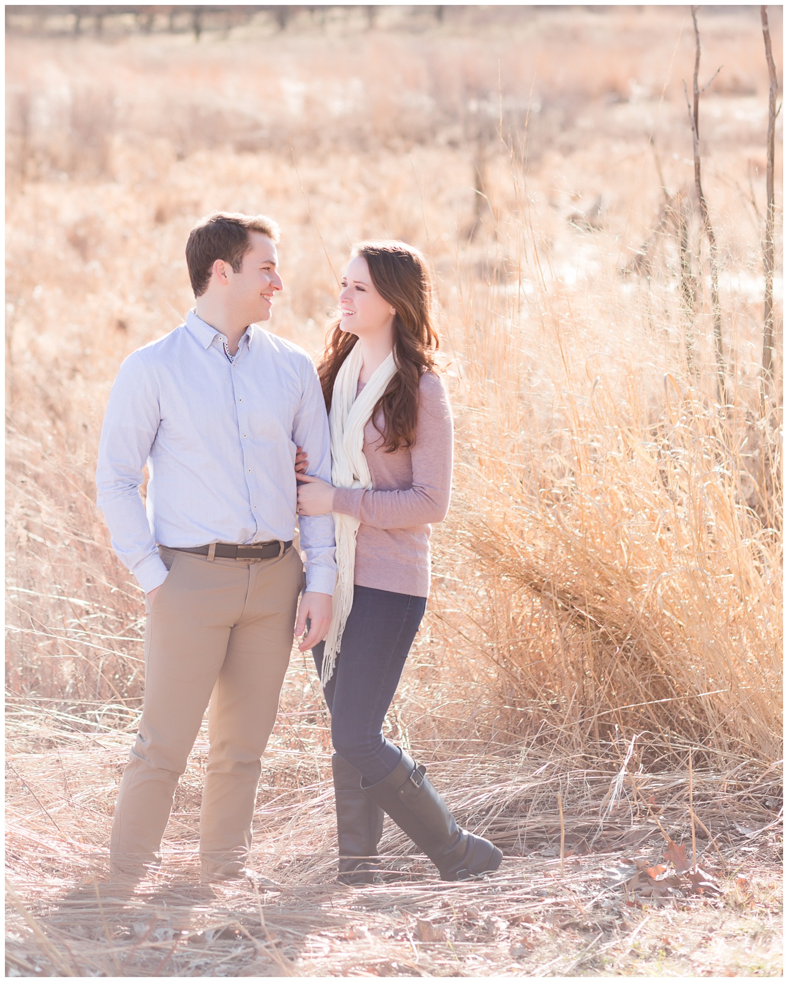 winter engagement shoot bride and groom to be