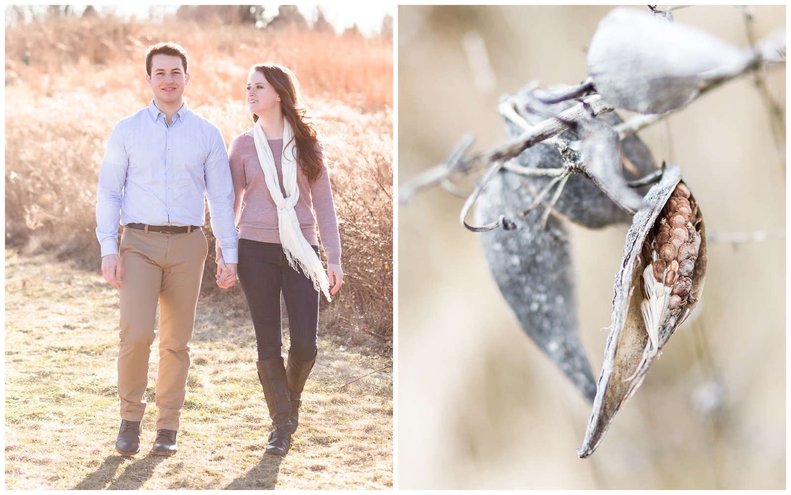 Couple walking in front of field of tall grass|natural light| detail nature shot