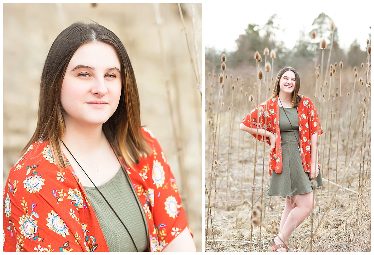 Senior girl in tall grasses photo by Simply Seeking Photography