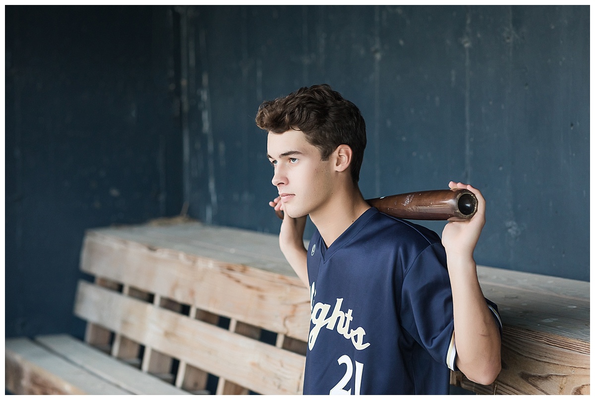 Senior guy baseball photo by Simply Seeking Photography