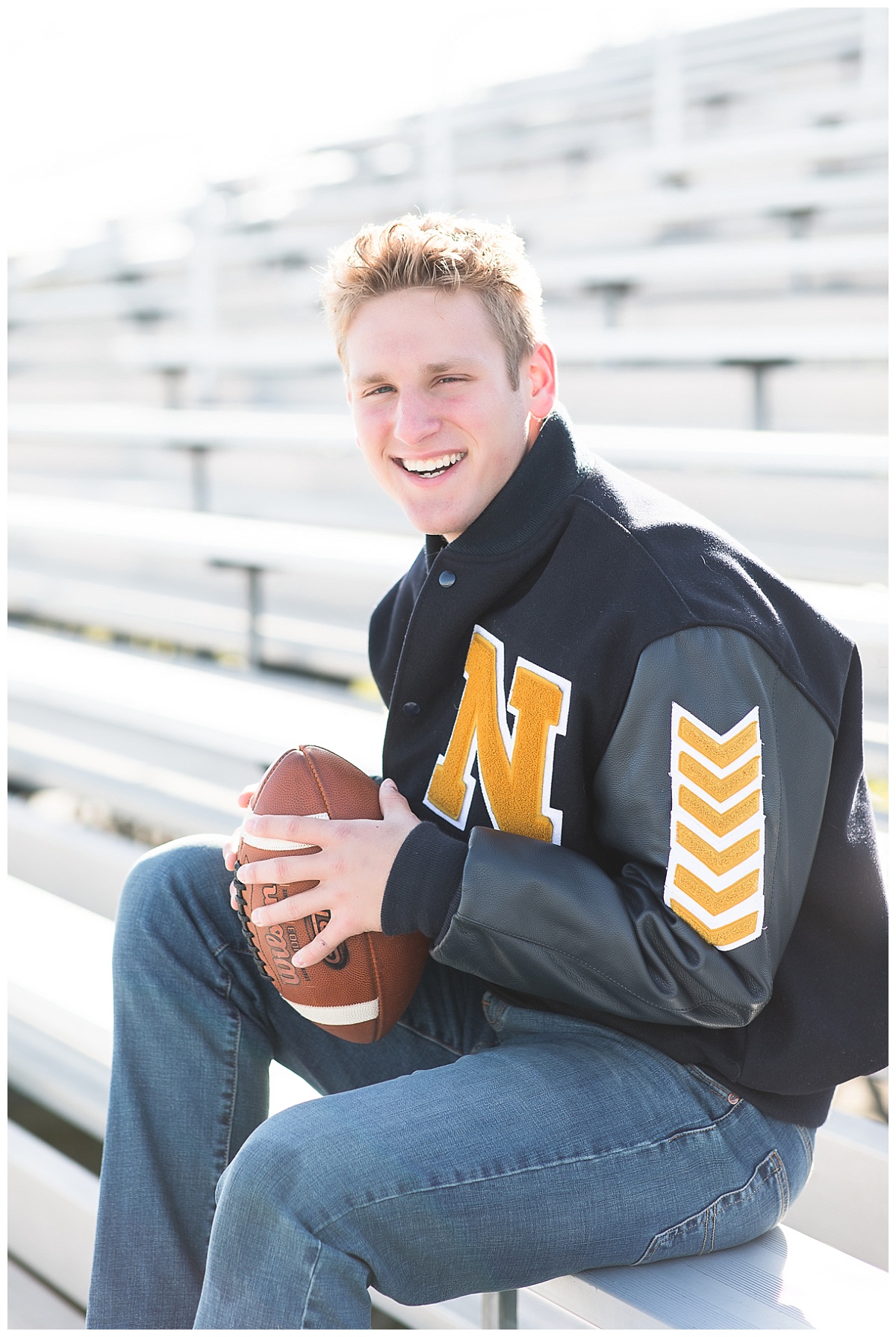 football player Senior Session photo by Simply Seeking Photography