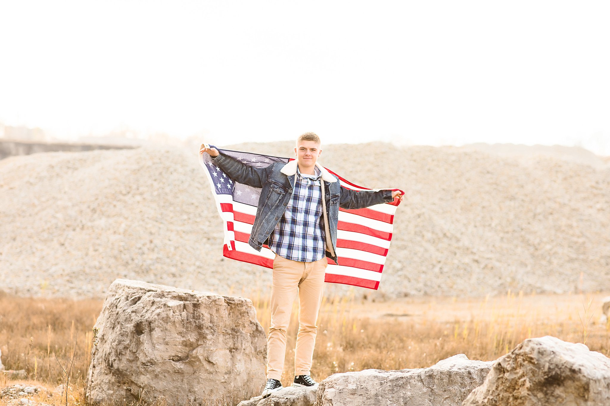 American solider senior session photo by Simply Seeking Photography
