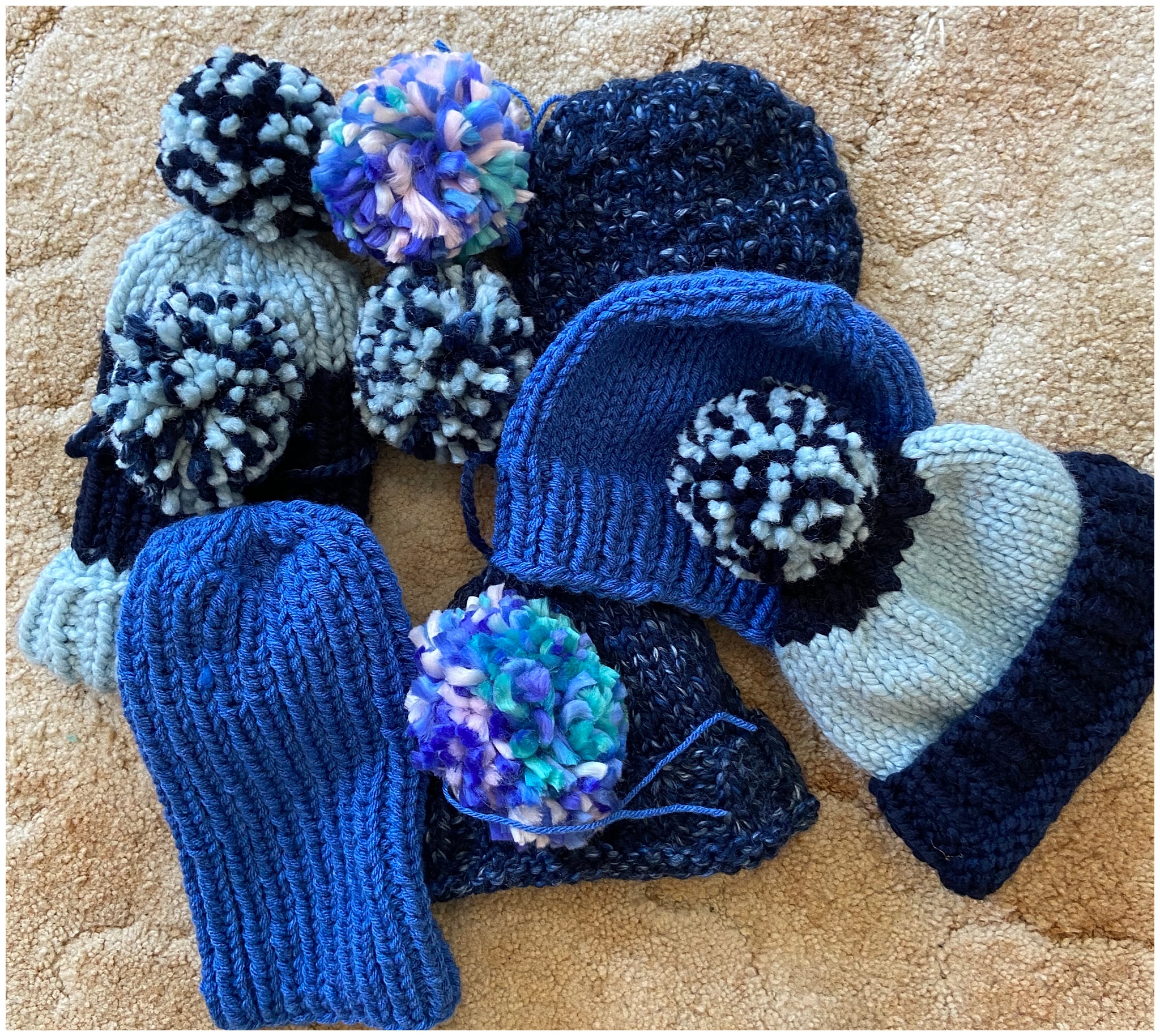 blue hats made for national bully prevention month